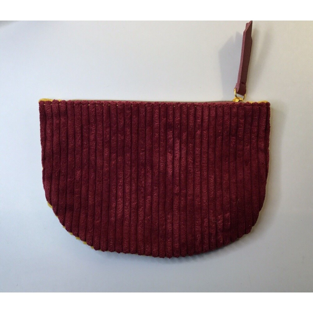 Ipsy Glam Cosmetic Ombré Yellow Pink Makeup Bag Zipper May 2020 Travel